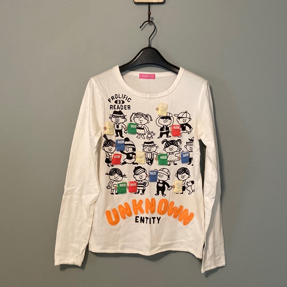 Girl Long Sleeves Books T Shirt